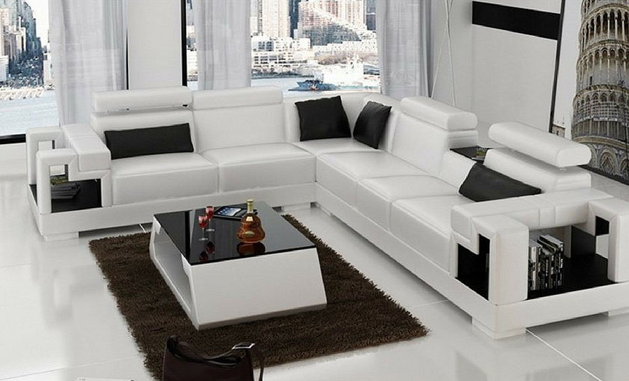 Lumere - L - Leather Sofa Lounge Set